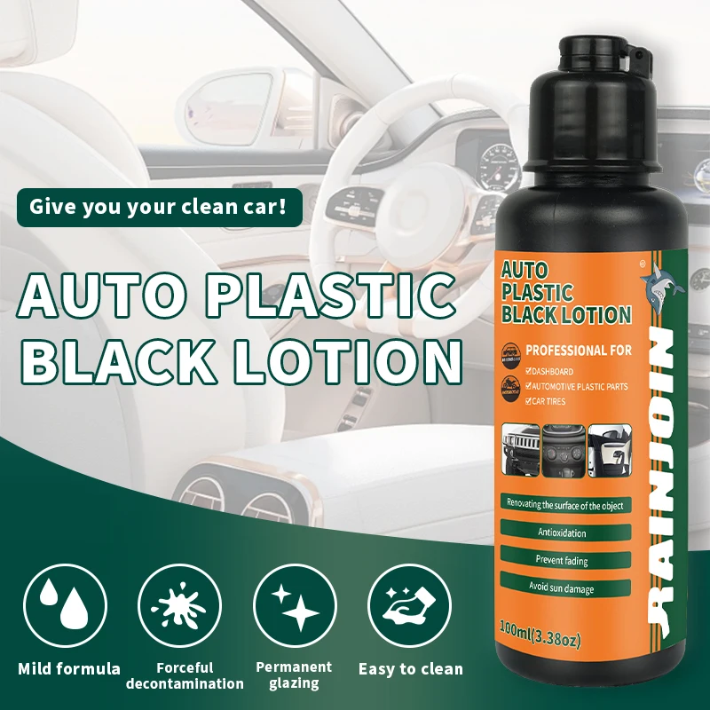 100mlAuto Plastic Black Lotion Back To Black Gloss Autos Polish And Repair Coating Renovator For Cars Detailing