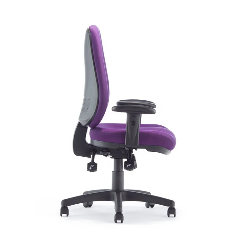 360 Degree Task Chair Modern Purple Mid Back Guest Chair Swivel Ergonomic Office Chair