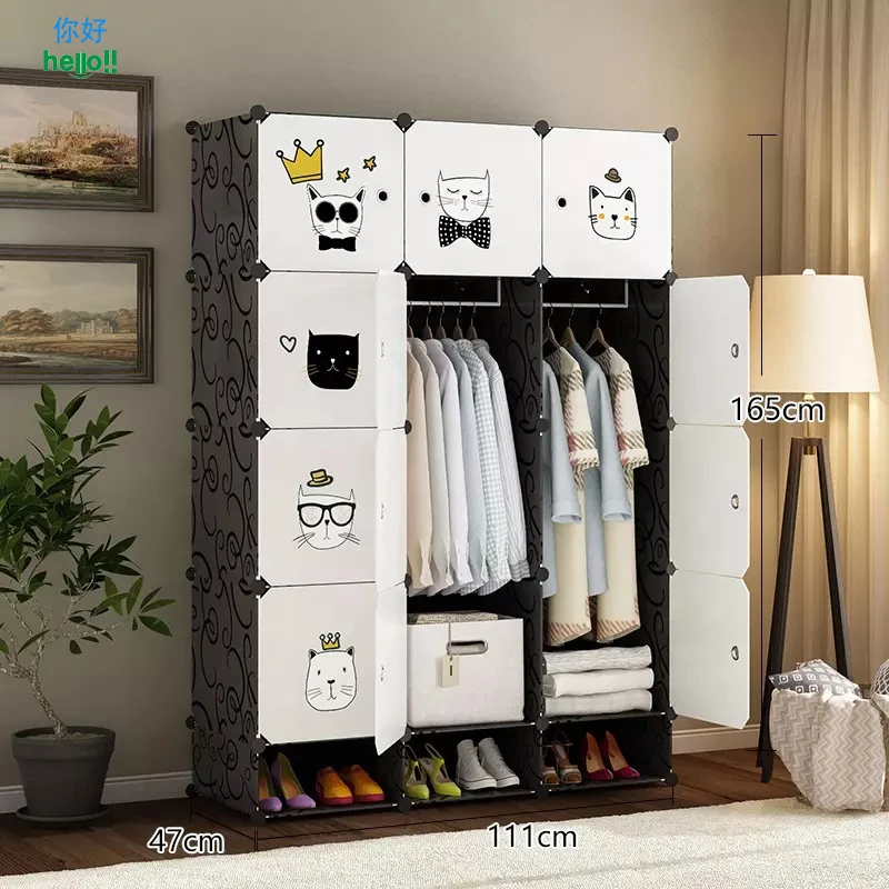 Simple Folding Closet Sliding Portable Cabinet Cloth Wardrobe Ghana