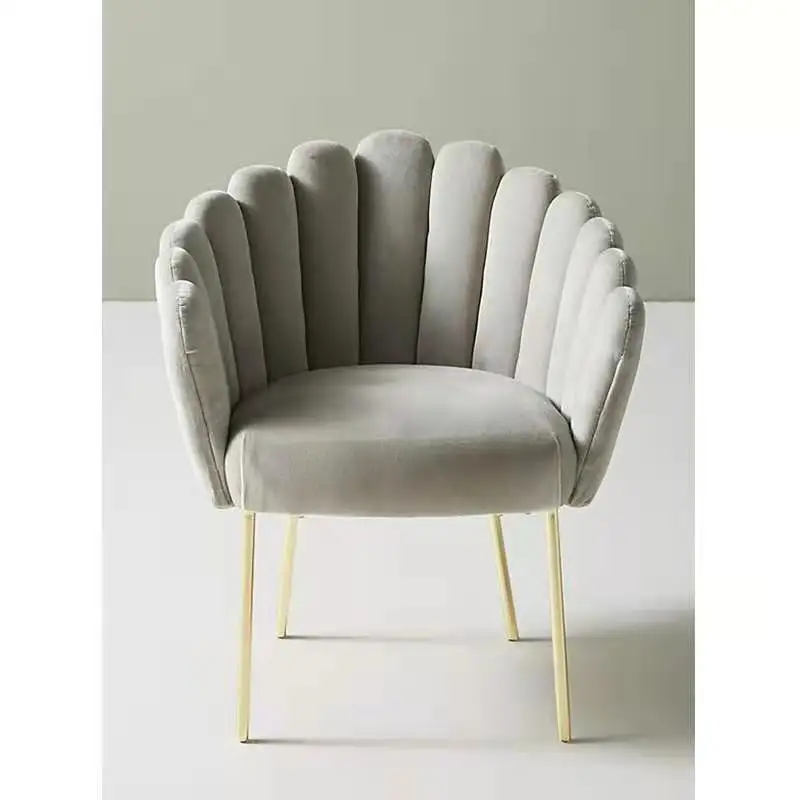 Modern wholesale home velvet armchair for Hotel living room chair velvet seat with stainless steel legs