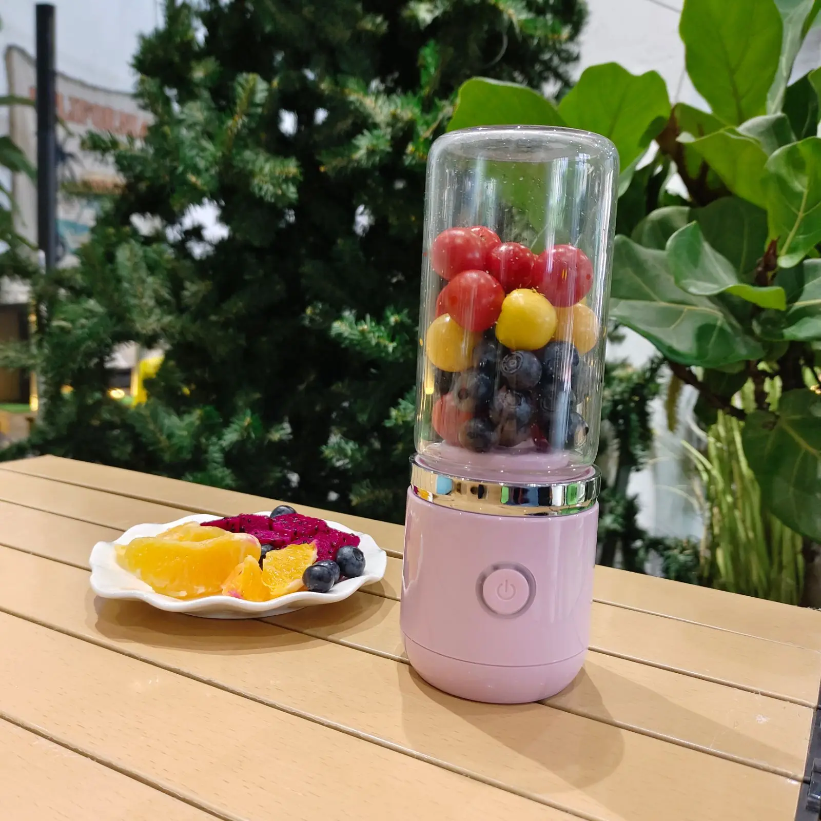 New Juicer Cup Cordless Smoothie Maker Travel Usb Rechargeable Blender Small Portable Mixer Glass Mini Blender With 4 Blades