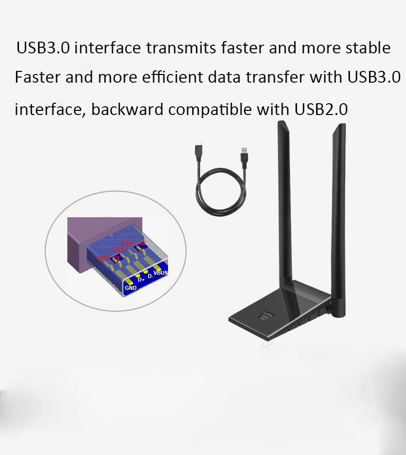 Беспроводной двухдиапазонный адаптер 1200 м USB 3 0 WiFi AC1200 сетевая карта с внешней антенной беспроводная