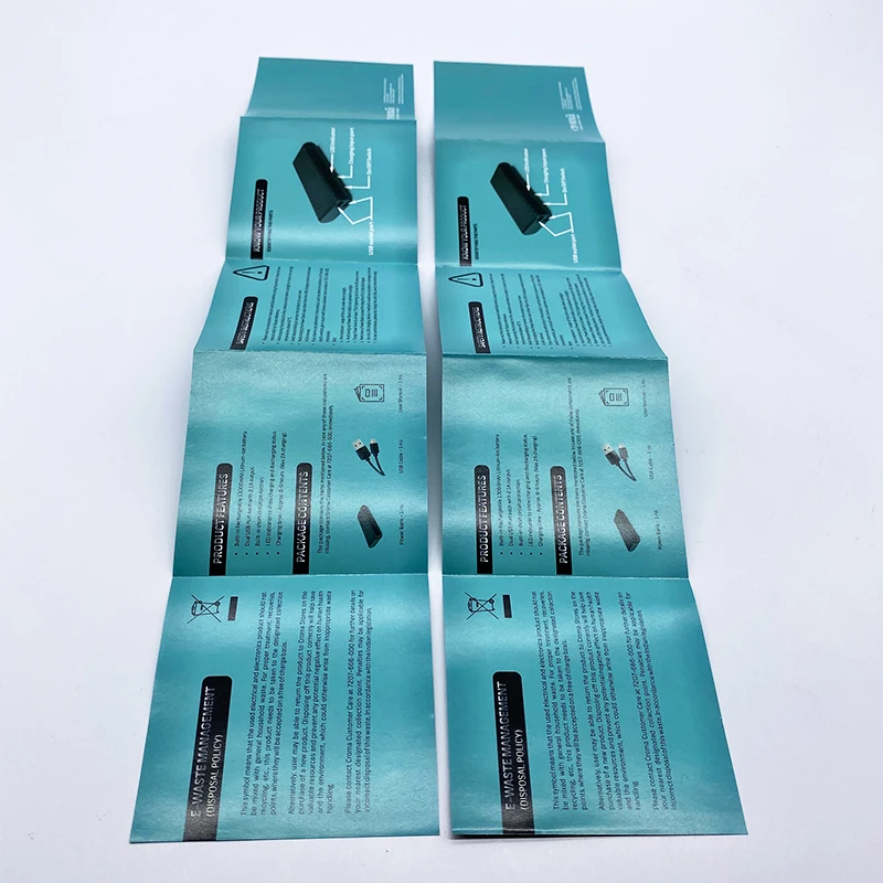 Customized art paper flyer leaflet Brochure Printing User Guides Booklets electronic product instruction Manual book
