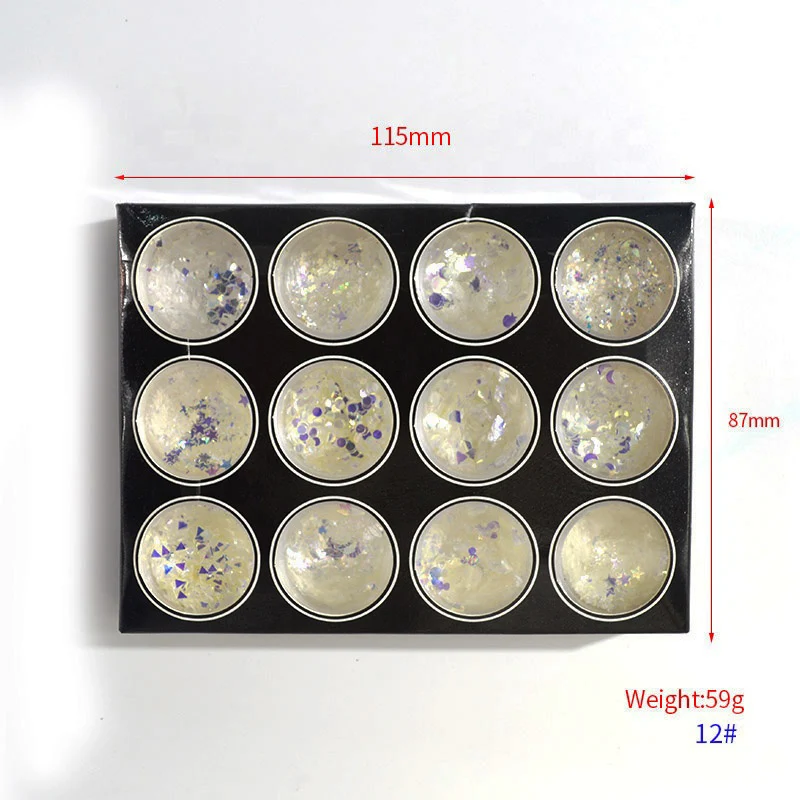 INTODIY 12 Colors Glitters Pigment Powder Nail Art Sequins Gold Foil Flakes Fruit Chips Fillers For Resin Jewelry Craft