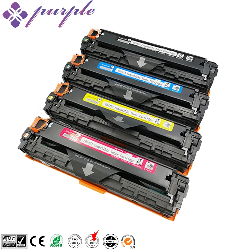 PURPLE CB540A 540A 541A 542A 543A 125a toner for printer compatible CP1215 CP1213 CP1214 CP1216 CP1217 CB540A 541A