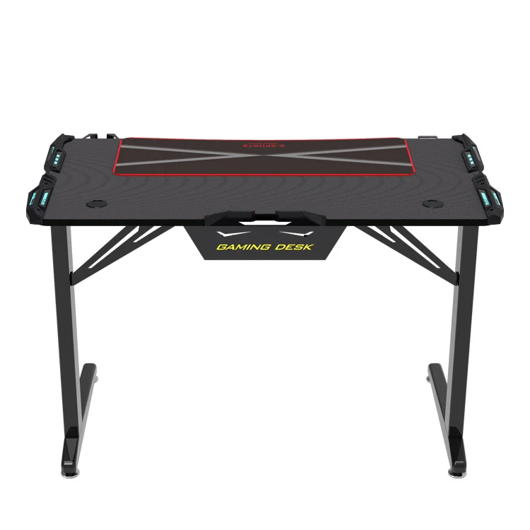 Travelcool Fashion Cool RGB Gaming Table Competitive Hotel Gaming Table Carbon Fiber Texture Anchor Computer Table