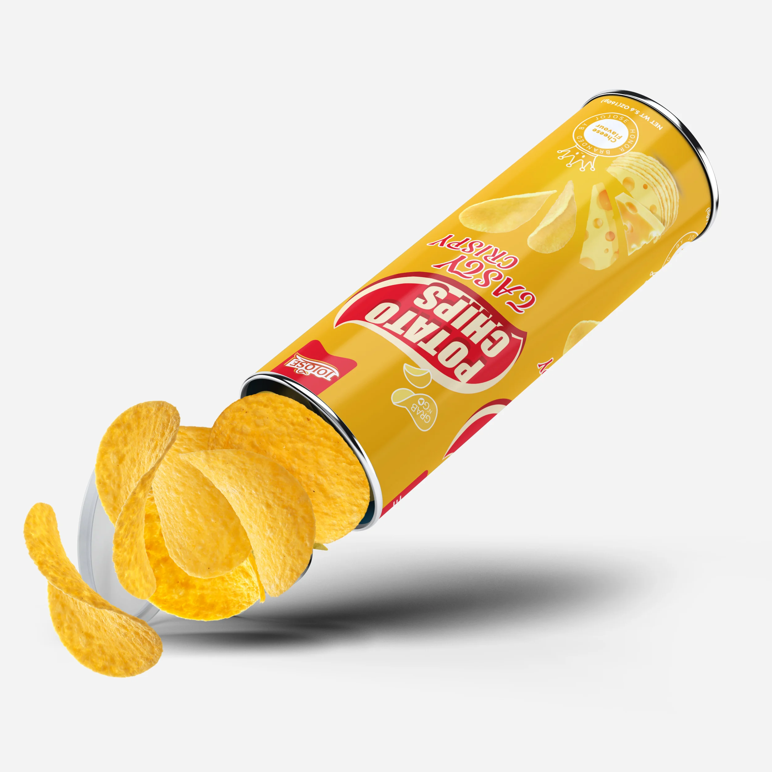 Jojose OEM Potato Chips in Tube 45g OEM Snack Exotics Manufacturers OEM Crisps Vegetarian Fruit Dried Exotic Snacks Potato Chips