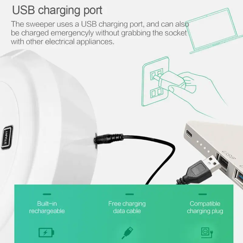 Легкая домашняя уборка USB умный робот пылесос развертки и влажной уборки