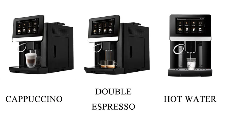 20 Beverages 7 inch display bean to cup one touch cappuccino latte milk foam espresso maker automatic coffee machine