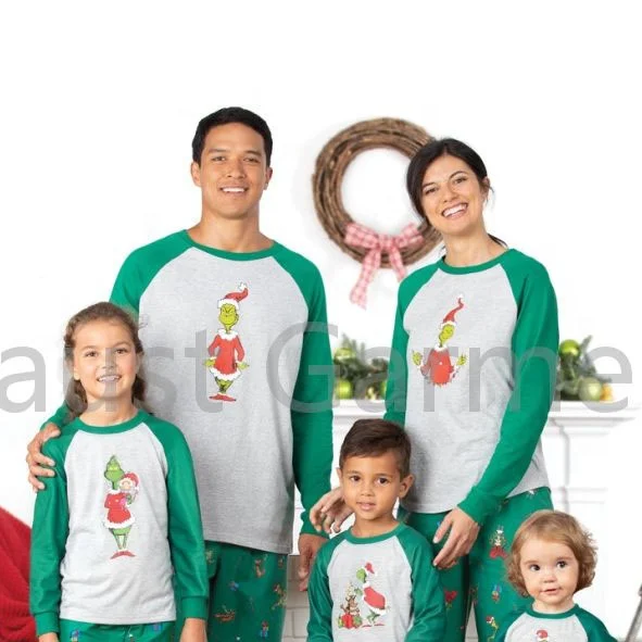 Mommy And Me Custom Christmas Pjs Family 2022 Blank Cotton Sleepwear Set Christmas Family Matching Outfits