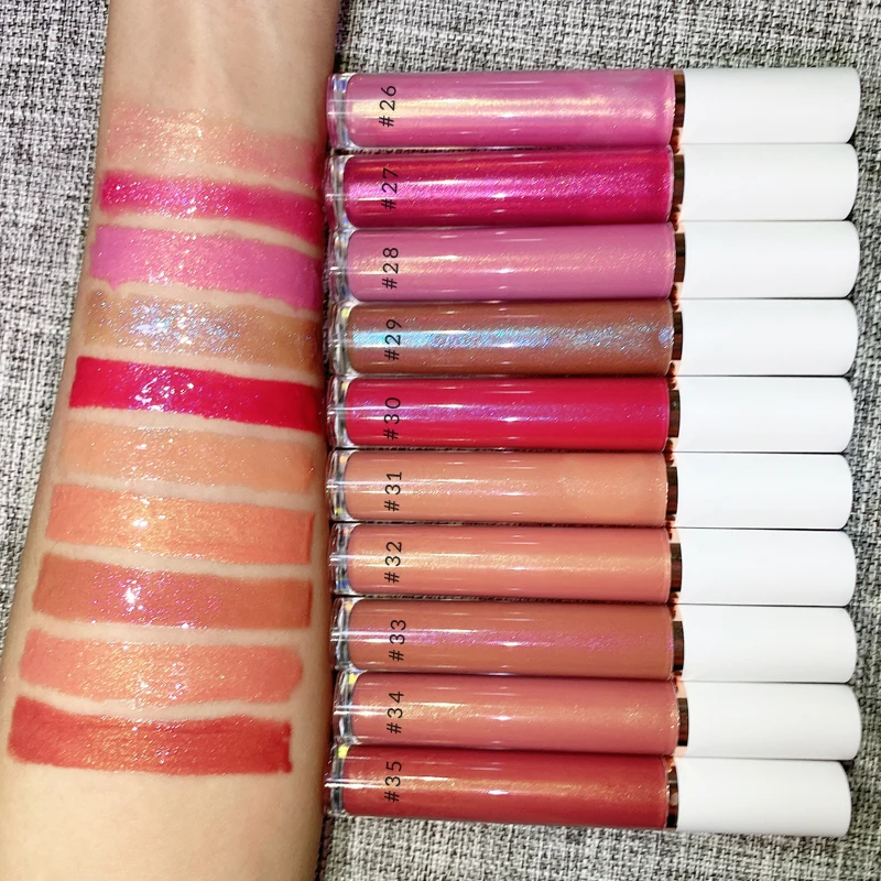 New arrival organic lip makeup custom high pigment nude gloss OEM clear vegan lip gloss plumping lip gloss vendor
