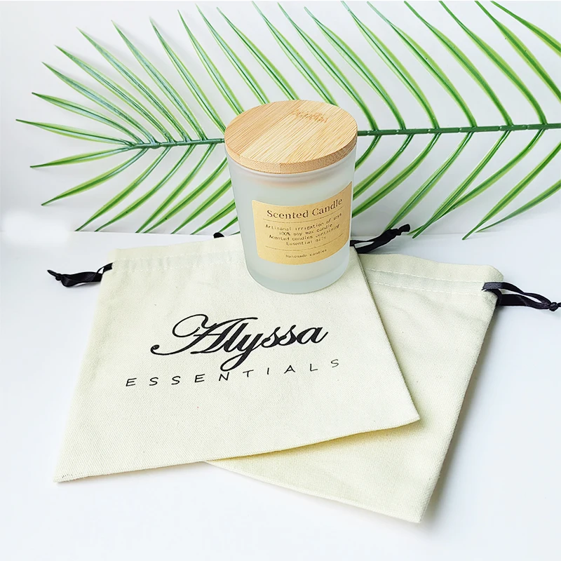 Custom Logo Printing Cotton  Cosmetic Skin Care Product Packing Bag High End Cotton Gift Makeup Bag