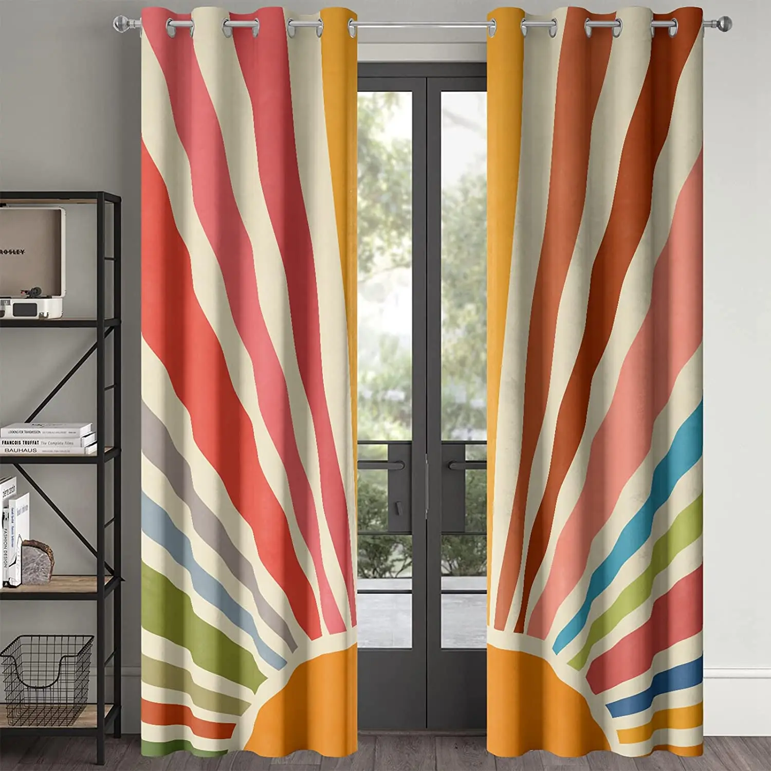 Popular Sunshine Colored Curtains New  Stripe Curtain Retro Curtains For The Living Room Window