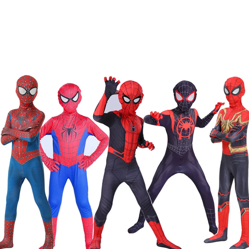22STYLES Unisex Kids Superhero Spiderman Costume Set 3D Style Halloween Cosplay Bodysuit for Boys and Girls for Adults