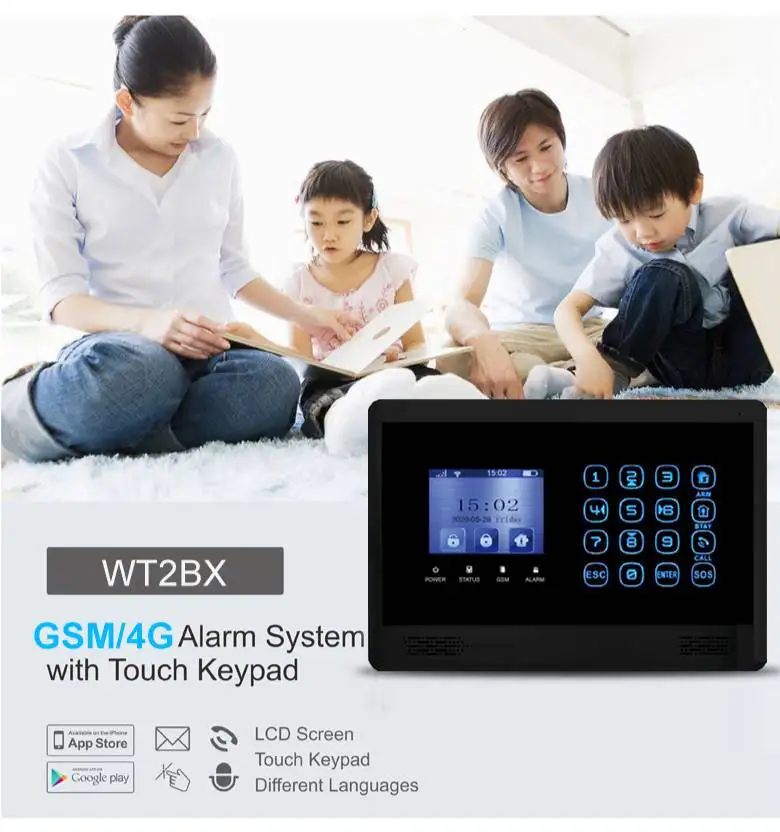 Tuya GSM WIFI   residential Wireless smart home automation security burglar Alarm  Systems