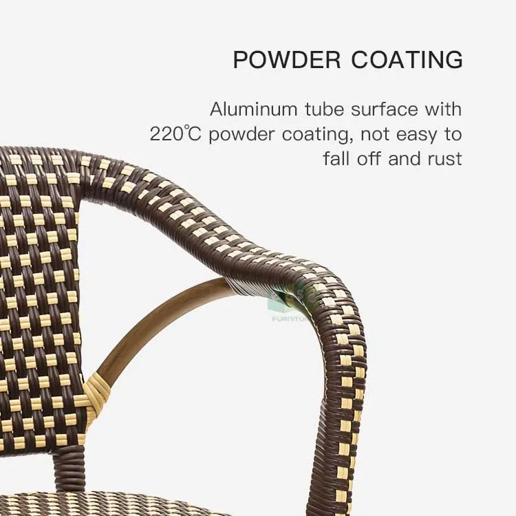 (E1040) Outdoor garden cafe synthetic rattan furniture french paris bistro dining chair