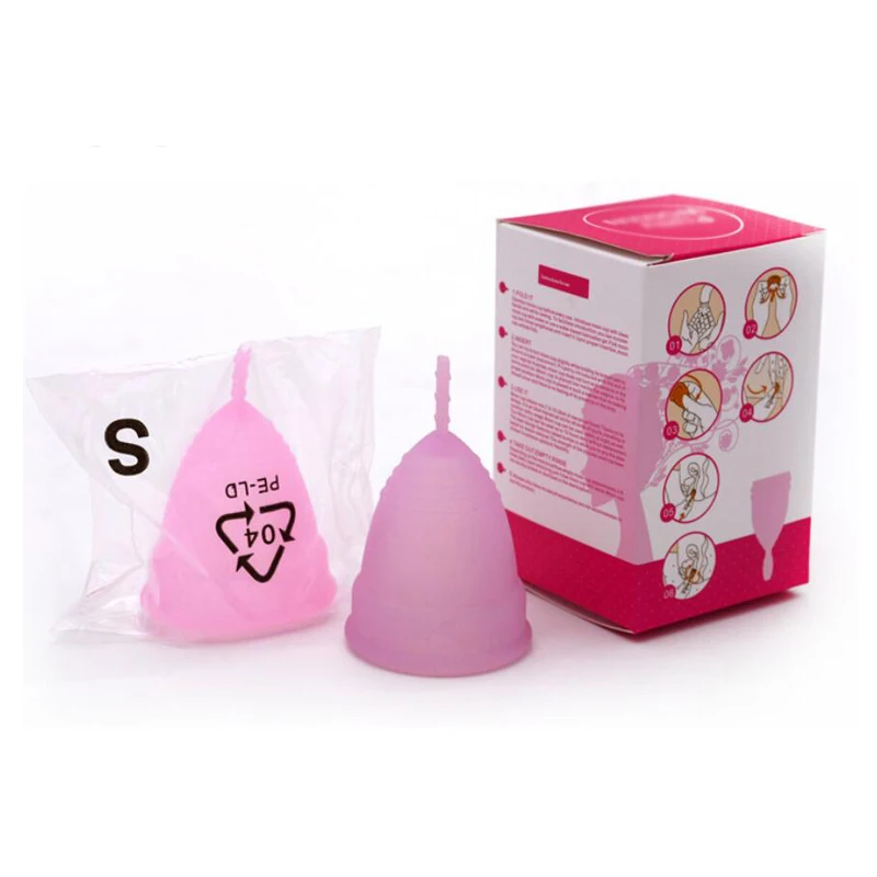 Лидер продаж Amazon, многоразовая Складная Стерильная чаша, чаша для менструации женских месячных, силиконовые менструационные чаши