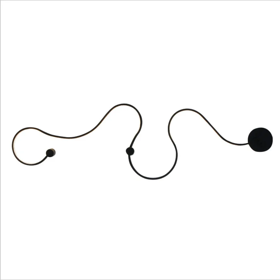 Modern Creative Acrylic Curve Wall Light Nordic Led Snake Wall Sconce Snake Led Wall Lamp For Home Hotel Decors Lighting Fixture
