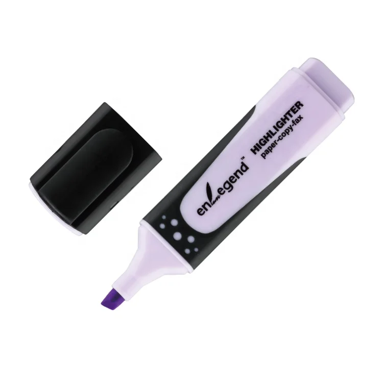 Customizable Pastel Color Square Barrel Highlighters: Aesthetic Pens for School and Office