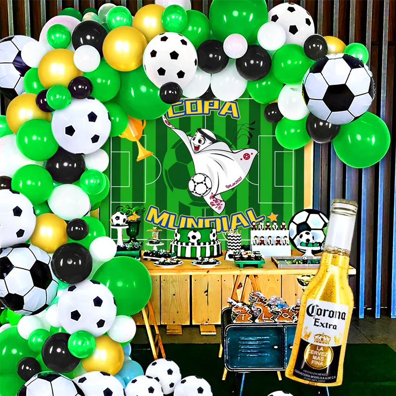 2022 New Football Happy Birthday Banner Balloons Football Theme Birthday Party Decorations Balloon Set For Boys Soccer Fans
