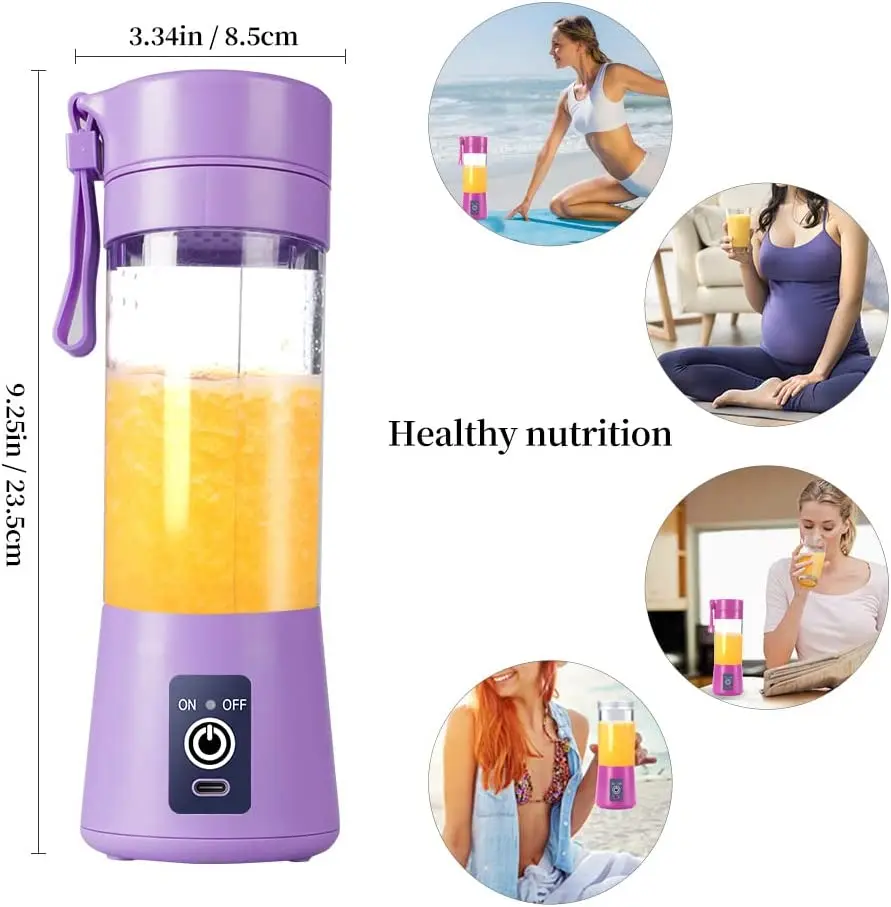 Warehouse Electronic Mini Bottle Blender Home USB 6 Blades Juicer Cup Machine Wireless Portable Fruit Juice Blenders