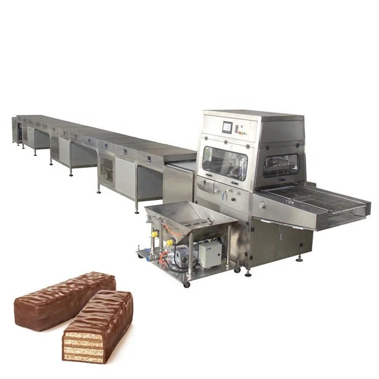 Chocolate Enrobing Machine for wafer biscuit Coating Chocolate with different Size and Capacity