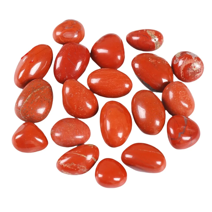 China Factory Wholesale High Quality Natural Red Jasper Tumbled Stone Red Jasper Tumble Stones For Decoration