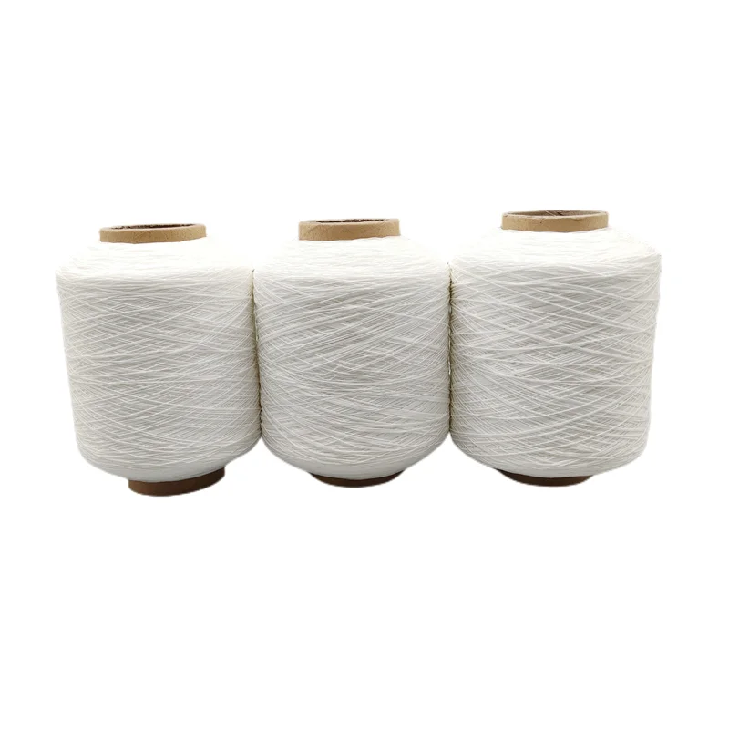 High quality double covered polyester yarn white 560# elastic yarn spandex yarn for smocking  knitting and weaving