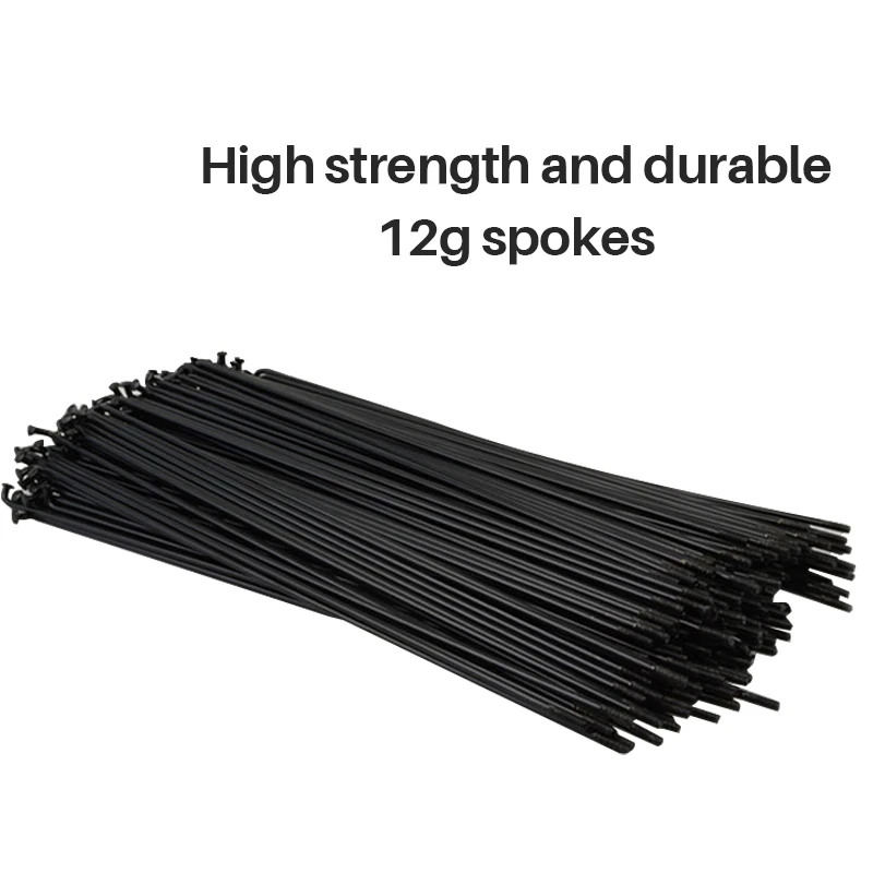 12G Bicycle Spokes 80mm-297mm with Nipples, 26inch 700C Wheels Stainless Steel Mountain Road Bike High Strength Bicycle Spokes