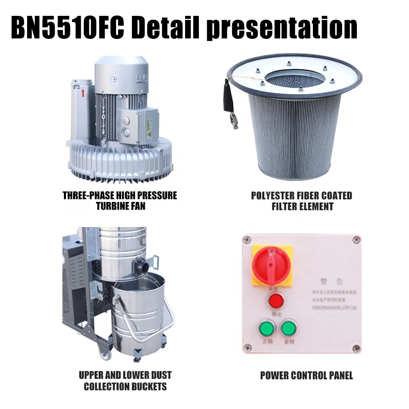 Customizable heavy duty electric industrial vacuum cleaner with durable motor and pump