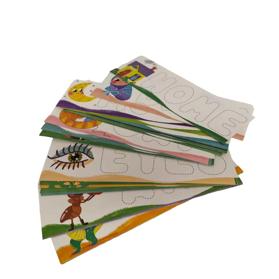 Custom printing children educational learning letters paper cards