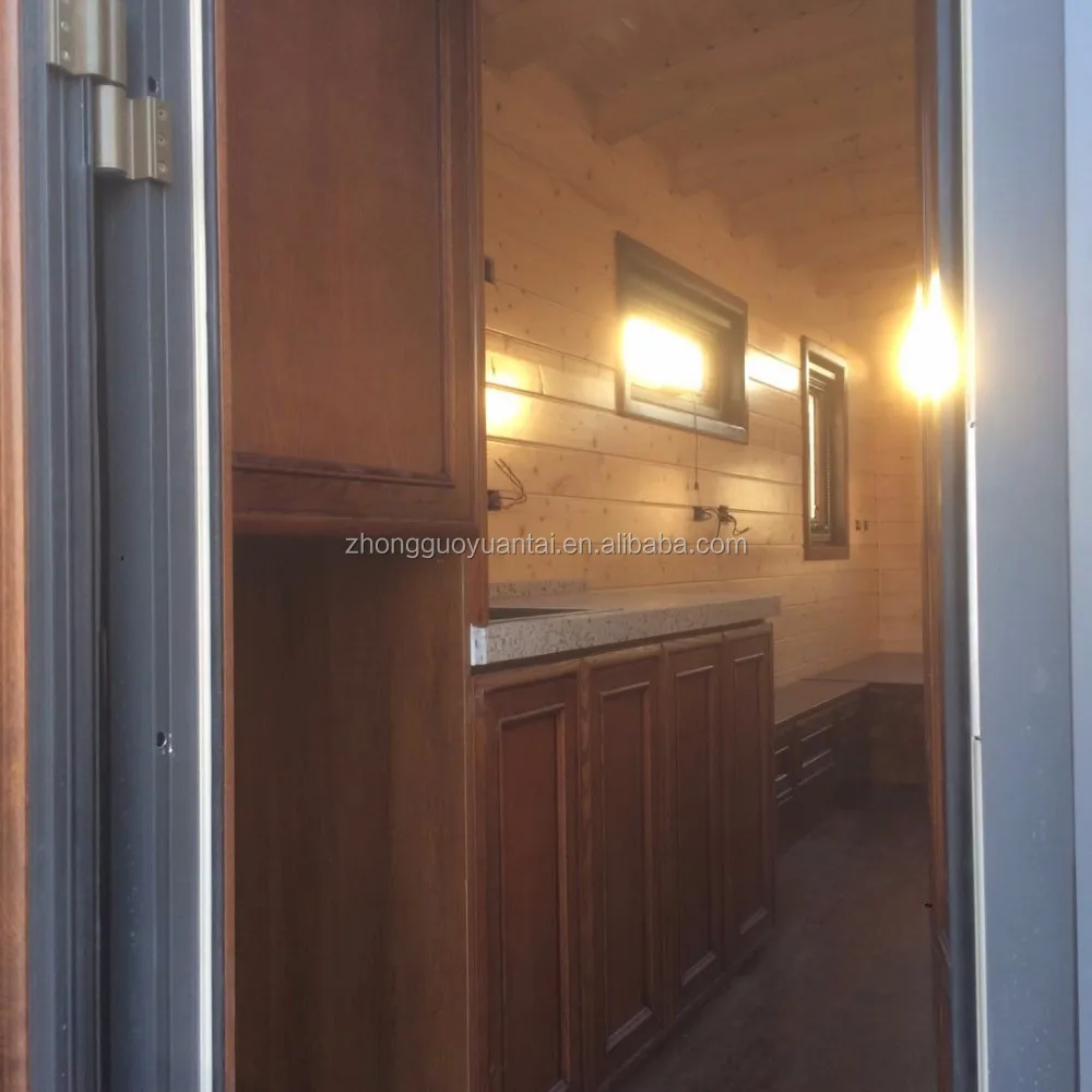 prefabricated movable tiny house on wheels construction real estate mobile house