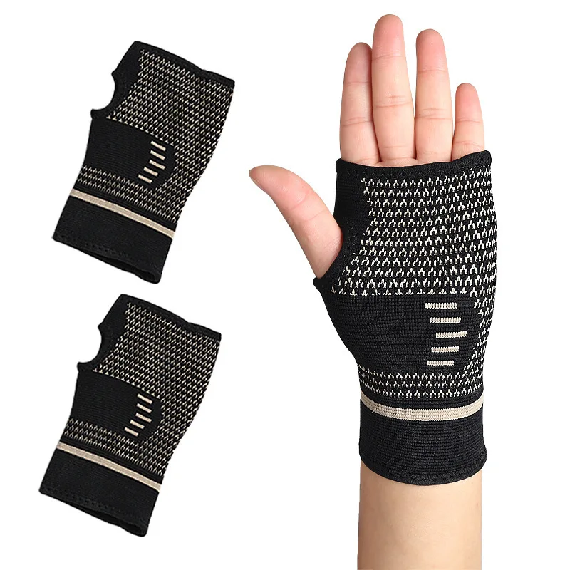 A Set Professional Cooper Infused Custom Sport Compression Knee Brace Palm Support Ankle Brace Ankle Sleeve