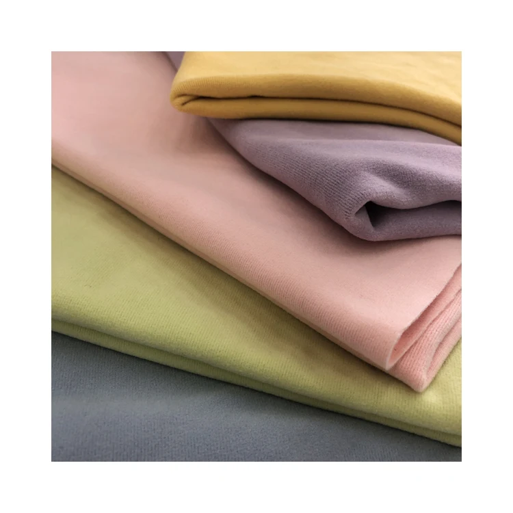 
 Китайская Hersteller полиэстер двойными бортами трикотажные Мягкая ткань 90% полиэстер 10% спандекс 185 см 260gsm для одеяло одежды  