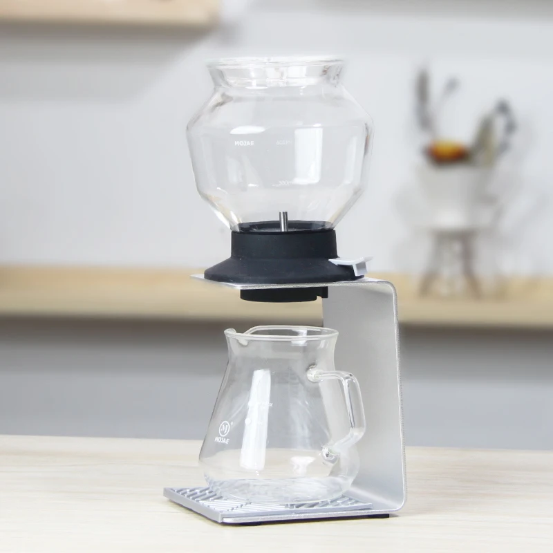  Japanese Style Silver Glassware Tea Dripper Set With Stander and Pot