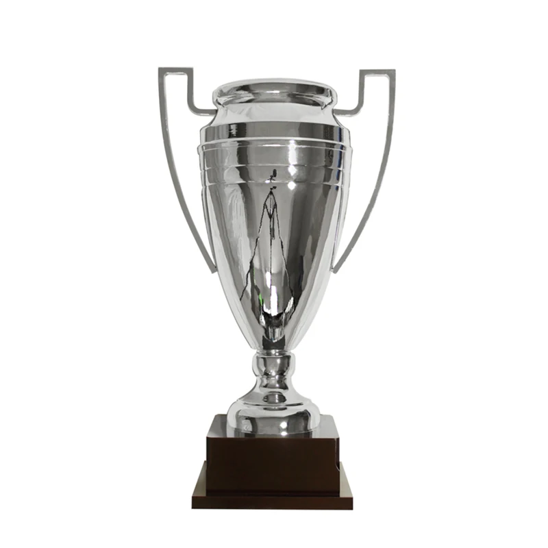 Yiwu Collection Wholesale Metal Trophy Cup Large Trofeos Deportivos Customized Premium Wood Base Metal Championship Trophy