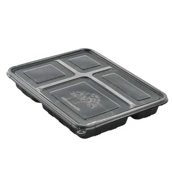 Cheap Plastic Blister Packing Chinese Take-out Box Disposable 3-compartment Food Container