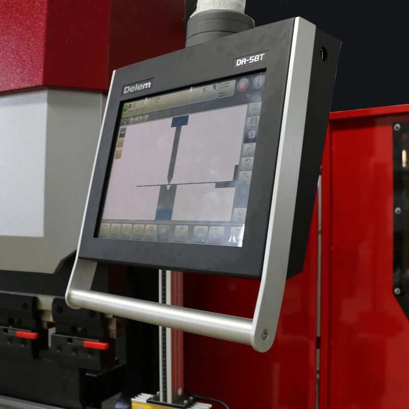 Amada style quick release clamp tool 250T3200mm Sheet metal bending machine with Delem DA58T Controller