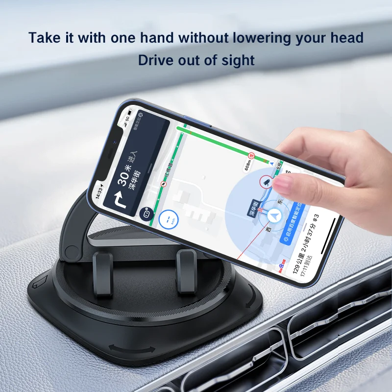 Wholesale Black Car Phone Holder Car Dashboard Stand For Car Navigation Anti Shake And Shockproof