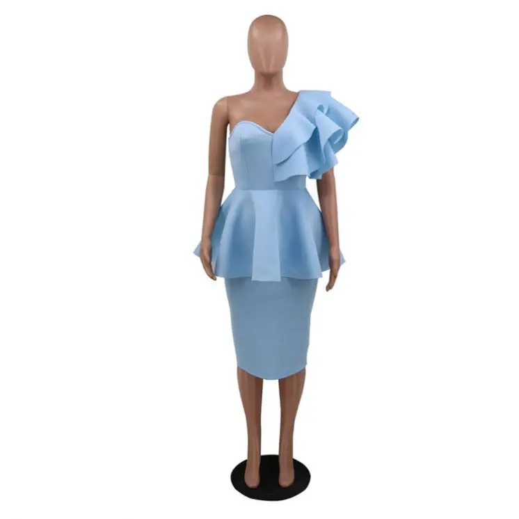 Wholesale Small Moq Ladies Latest Korean Style Midi Straight Dress For Office