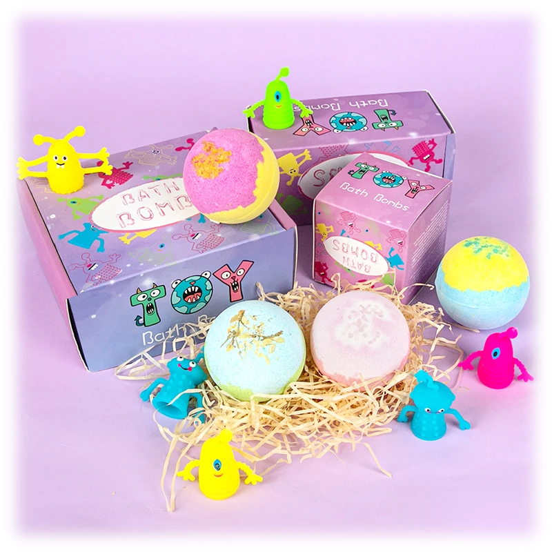 Wholesale Bath Fizzers Gift Set Kids Toys Ball Adult Child Organic Colorful Normal Skin Spa Relaxing Bath Bombs