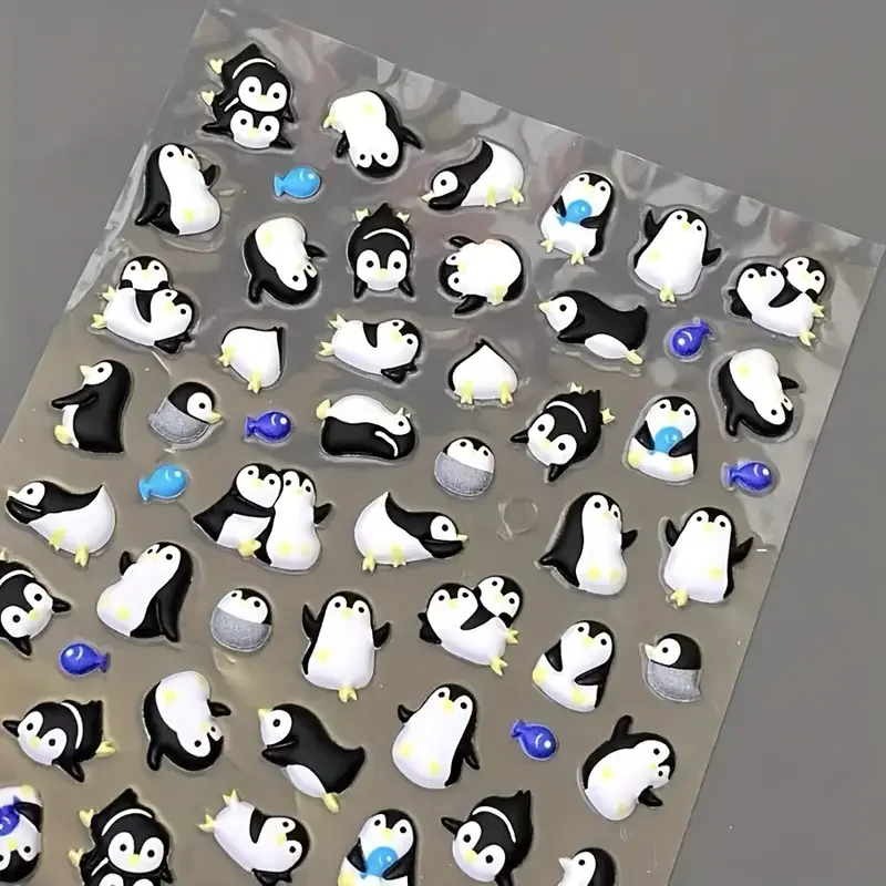Penguin Cartoon Three-dimensional Bubble Sticker Sticker Handmade Decoration Mobile Phone Cup Book Graffiti Sticker