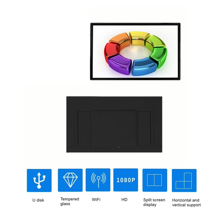 18.5 21.5 23.6 27 32 43 50 55 65 75 85 inch touchscreen ultra-thin wall hanging advertising machine HD Android Display