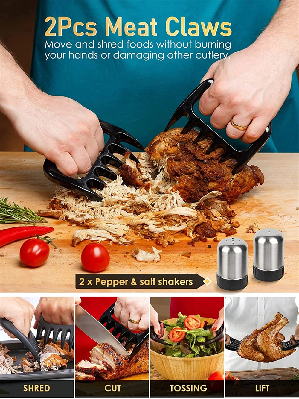 Hot Sell 31 Piece Stainless Steel BBQ Tools Set With Apron