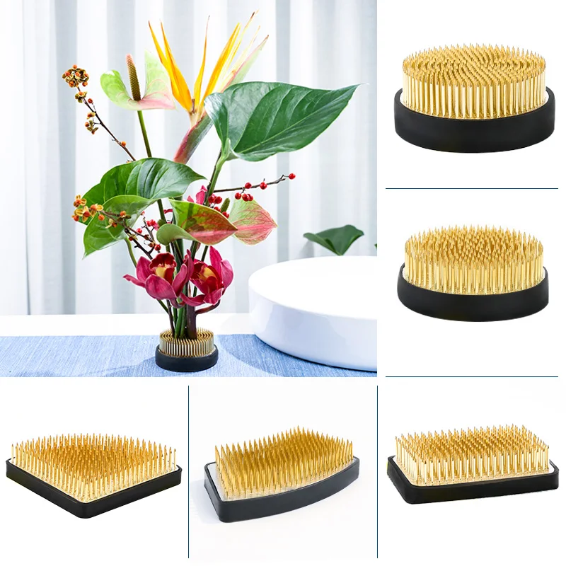 Japanese Rectangle Copper Material Ceramic Frogs kenzan ikebana flower frog Kenzan for flower arrangement tools