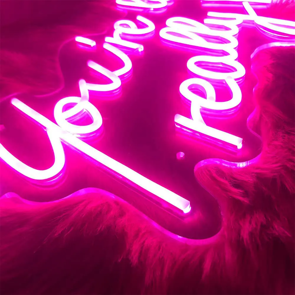 Commercial Personal Use Logo Customized Warm White Flexible Acrylic Led Neo Sign Custom Neon Sign