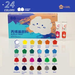 Wintree 6ml acrylic paint 24colors plastic tube