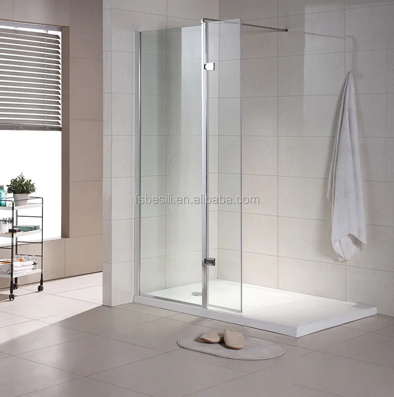 Bathtub partition design glass shower screen over bath P-40