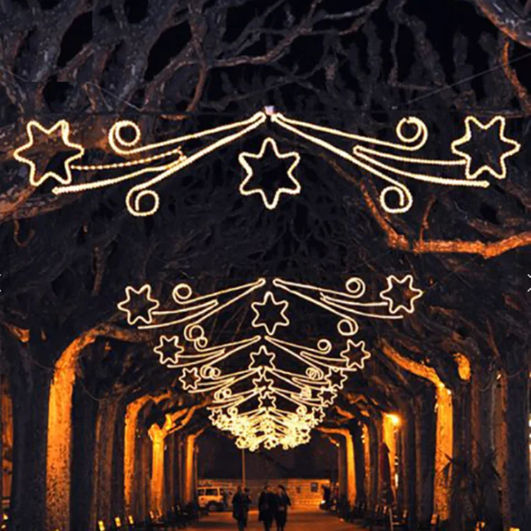 Outdoor street pole lights Holiday decoration christmas 2D led motif lights