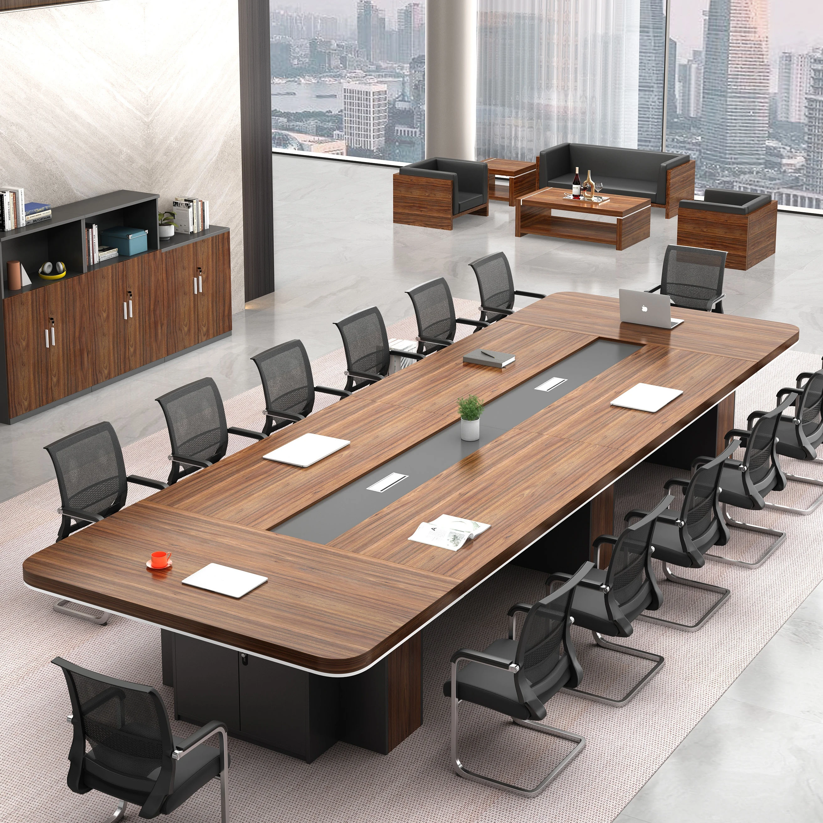 2023 New fashion wooden modern large conference long table Conference table in the office